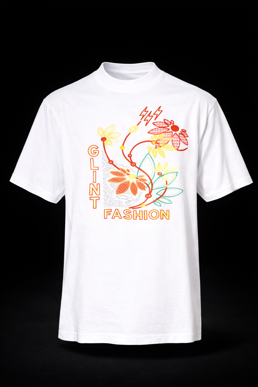 Flower Monogram Round Neck (Short Sleeve)